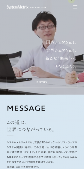 SystemMetrics Recruitment Site LP design (Recruitment and Hiring / Shades of blue / Simple) Mobile version