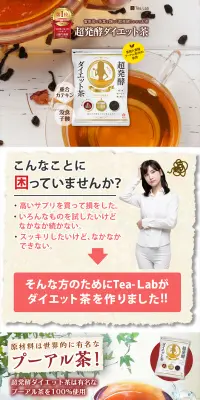 超発酵ダイエット茶のLPデザイン（健康・美容食品・サプリ／ブラウン系／かわいい系）PC版