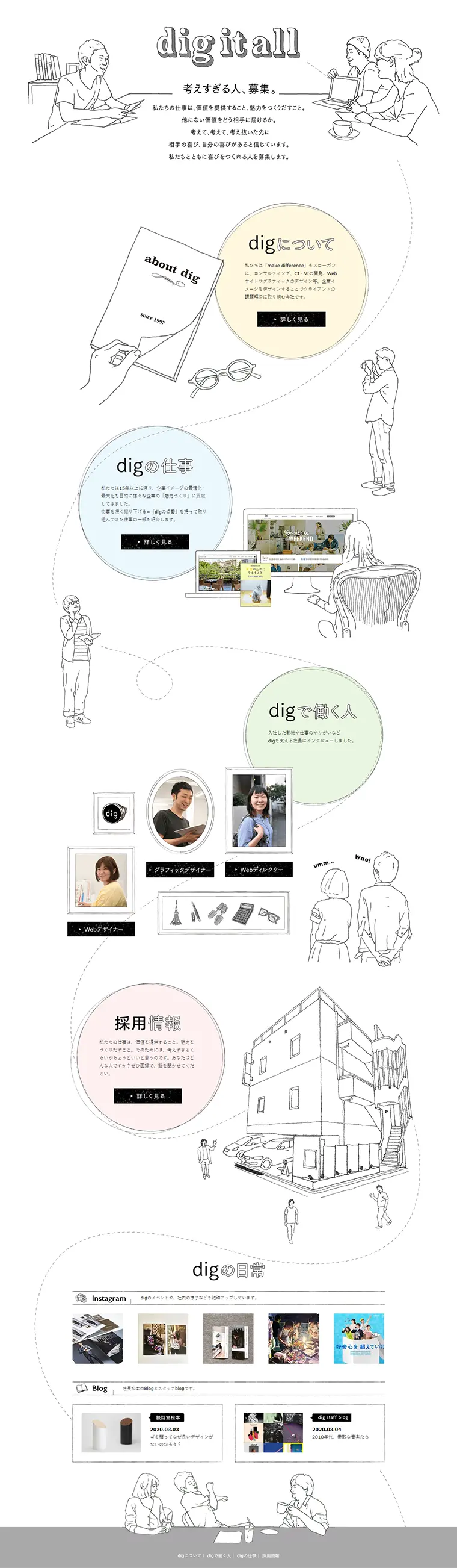 Careers Site LP design (Recruitment and Hiring / White-based / Simple) PC version