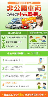 Zubat Car Sales LP design (Internet service / Green tones / Trust and Safety) Mobile version
