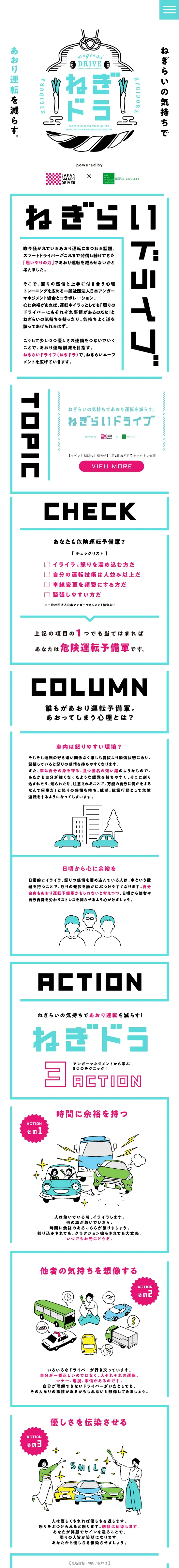 Negirai Drive LP design (Services, Insurance, and Finance / White-based / Simple) Mobile version