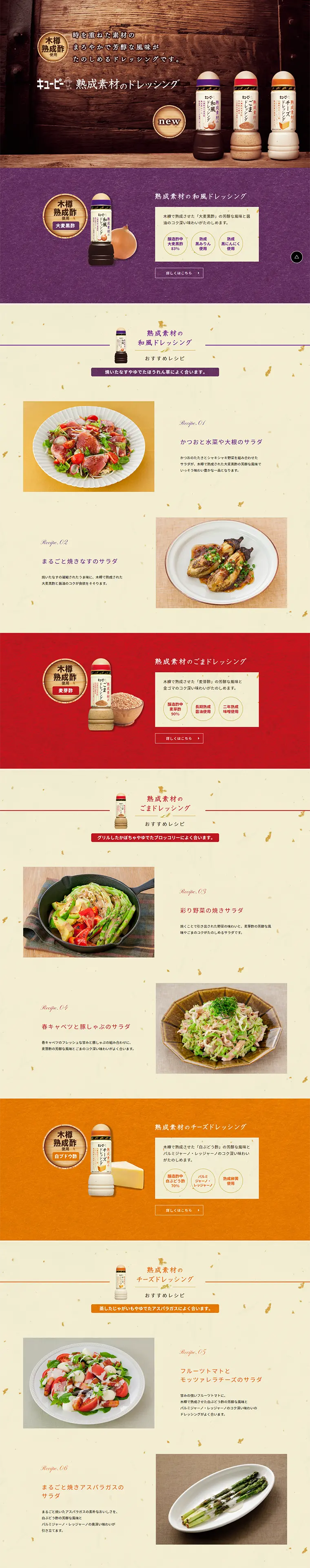 Aged Ingredients Dressing LP design (food / Beige tones / Japanese style) PC version