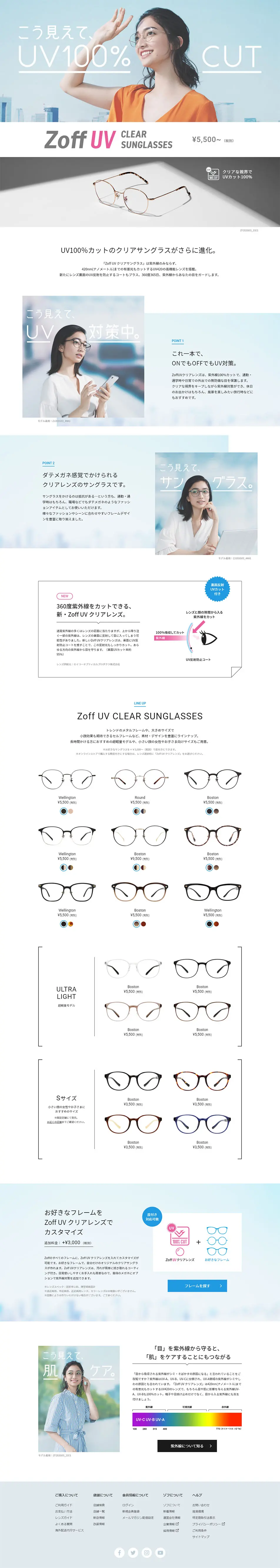 Zoff UV CLEAR SUNGLASSES LP design (fashion / Shades of blue / Simple) PC version