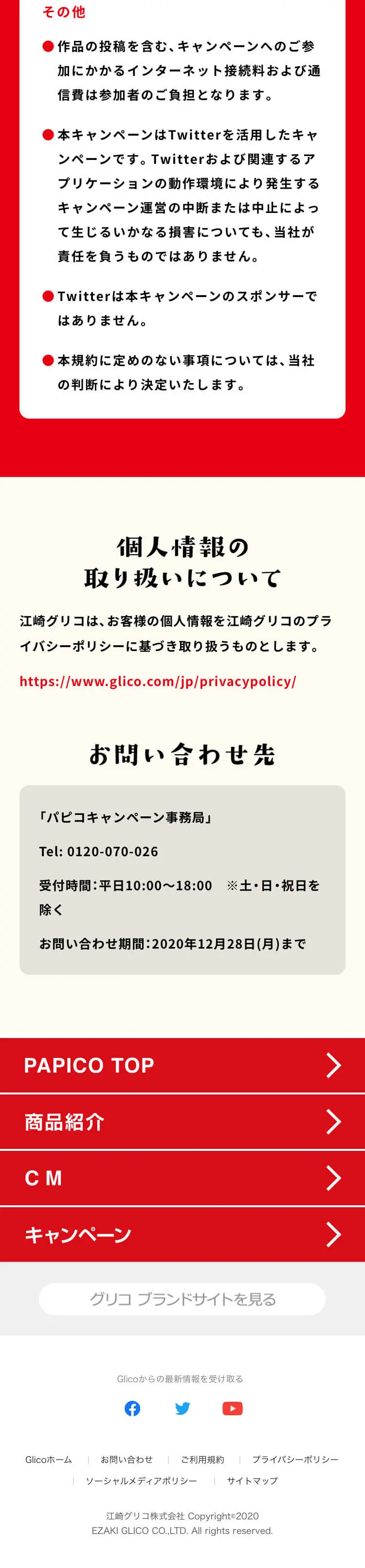 papicoのLPデザイン（インターネットサービス／レッド系／力強い系）スマホ版
