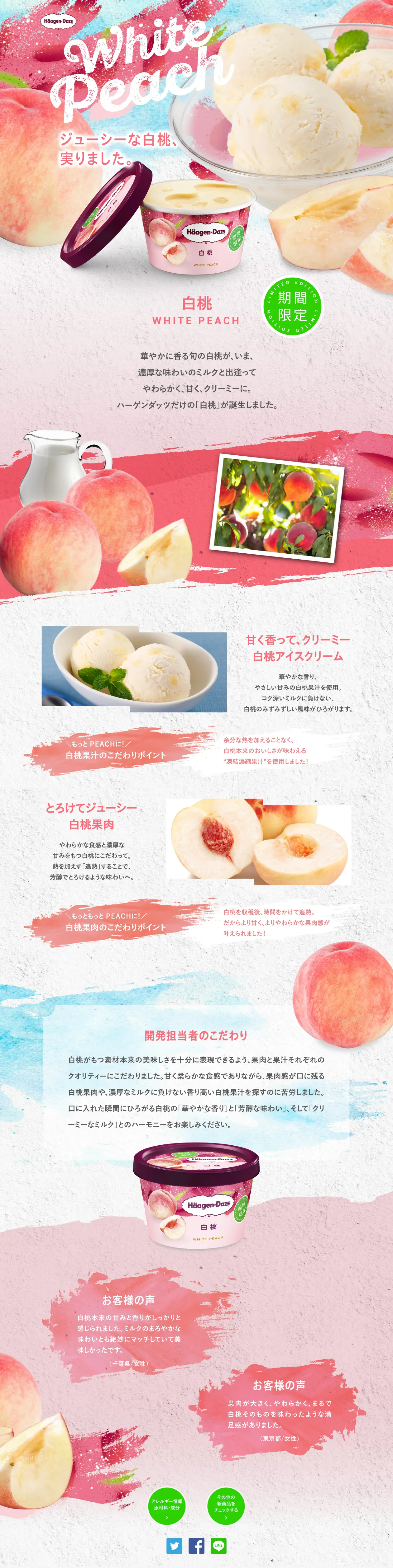 White Peach LP design (Sweets and Snacks / Pink shades / Refreshing type) PC version