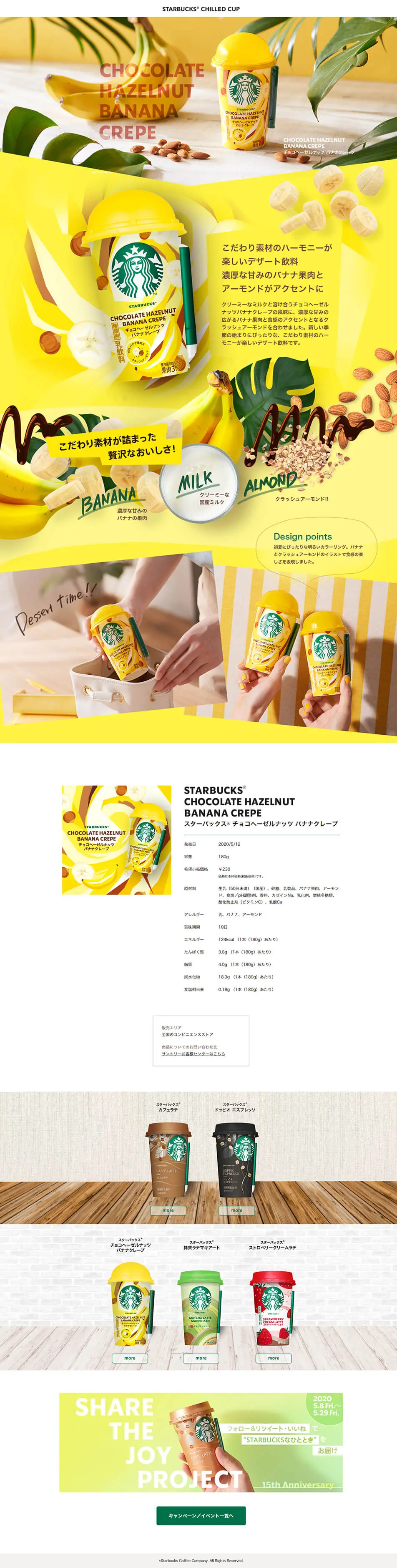 Chocolate Hazelnut Banana Crepe LP design (Beverages and Alcohol / yellow / Lively type) PC version