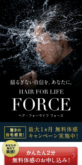 ヘア・フォーライフ フォースのLPデザイン（美容サービス／ブラック系／信頼・安心系）スマホ版