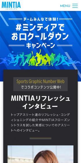 MINTIA LP design (Internet service / Shades of blue / Cool style) Mobile version