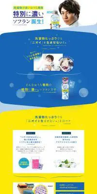 洗濯物が多いおうち専用のLPデザイン（日用雑貨／ブルー系／かわいい系）PC版