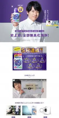 スーパーNANOX ニオイ専用のLPデザイン（日用雑貨／パープル系／シンプル系）PC版