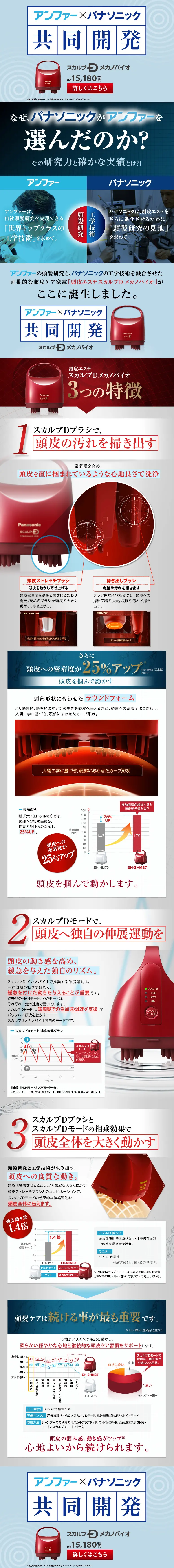 スカルプD メカノバイオのLPデザイン（家電・パソコン・通信機器／ブルー系／信頼・安心系）PC版