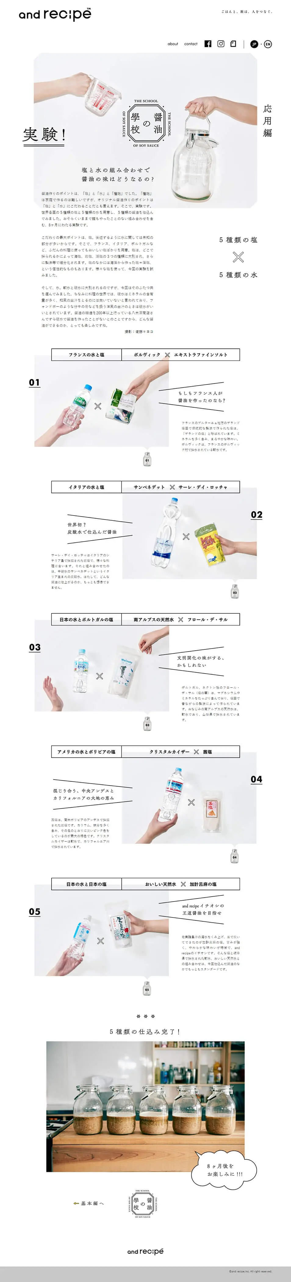Soy Sauce School: Advanced Course LP design (food / White-based / Cute style) PC version