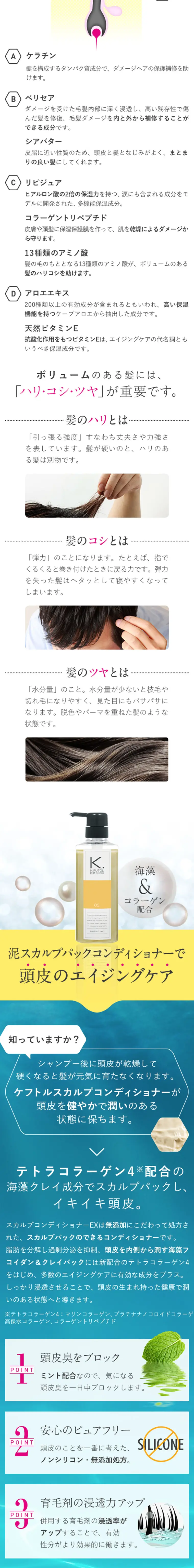 Kefutol EX Amino Shampoo LP design (Beauty, Skincare, Fragrance / Green tones / Clean-cut) Mobile version
