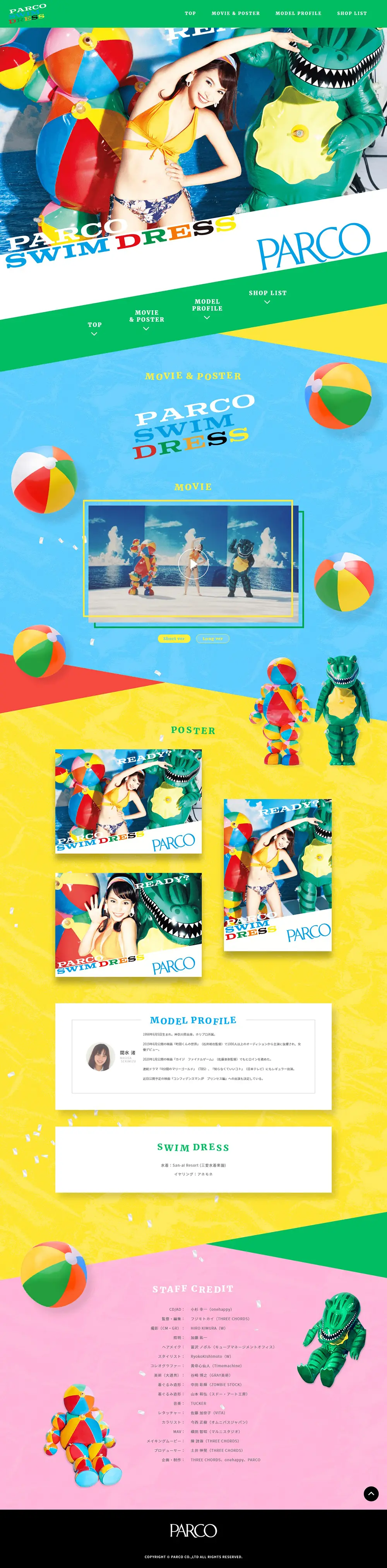 PARCO SWIM DRESS LP design (fashion / Multi-color type / Lively type) PC version