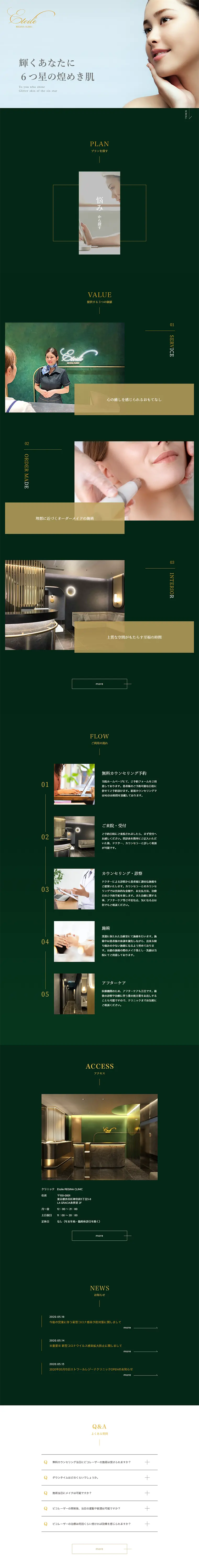 Laser spot removal LP design (Beauty services / Green tones / Simple) PC version