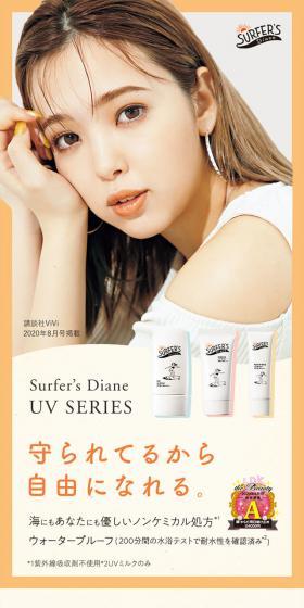 surfers diane LP design (Skincare, Bodycare, Haircare / Orange tones / Simple) Mobile version