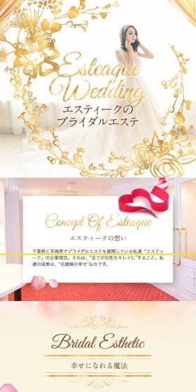 Beauty Salon ESTEAQUE LP design (Beauty services / Gold tones) Mobile version