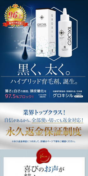 GROXIL LP design (Beauty, Skincare, Fragrance / Shades of blue / Trust and Safety) Mobile version