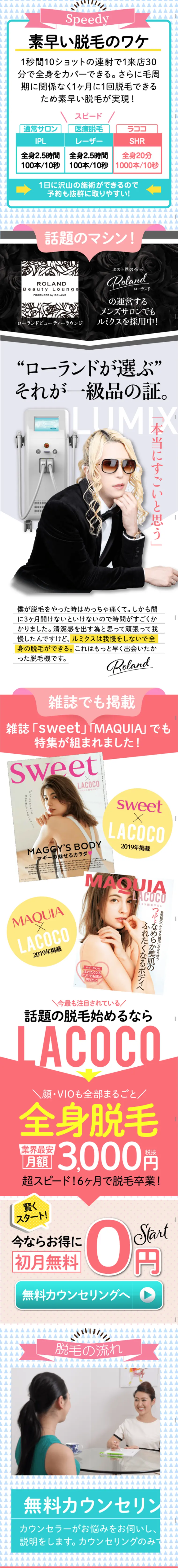 Full body hair removal LP design (Beauty services / Pink shades / Refined style) PC version