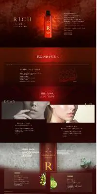 ルルルンプレシャスローション リッチのLPデザイン（美容・スキンケア・香水／ブラウン系／キレイ系）PC版