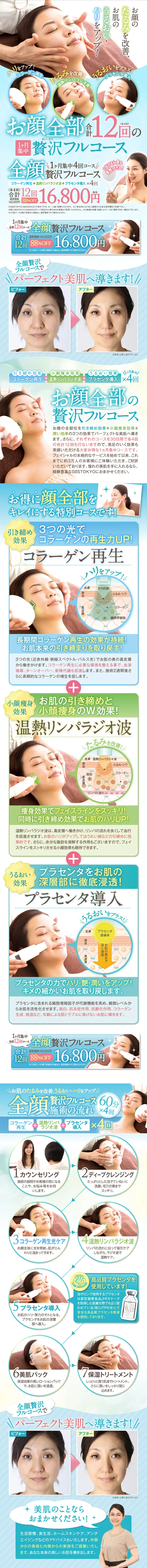 1-Month Intensive Luxurious Full Facial Course LP design (Beauty services / Shades of blue / Trust and Safety) PC version