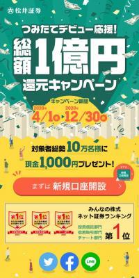 つみたてデビュー応援！総額1億円還元キャンペーン