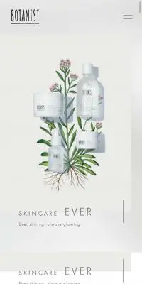 BOTANIST SKINCARE EVERのLPデザイン（美容・スキンケア・香水／ベージュ系／シンプル系）スマホ版