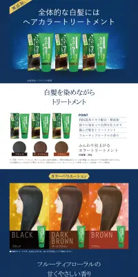 ふんわり仕上がる カラートリートメントのLPデザイン（美容・スキンケア・香水／ブルー系／シンプル系）PC版