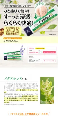 イタドルンSのLPデザイン（日用雑貨／グリーン系／健康・癒し系）PC版