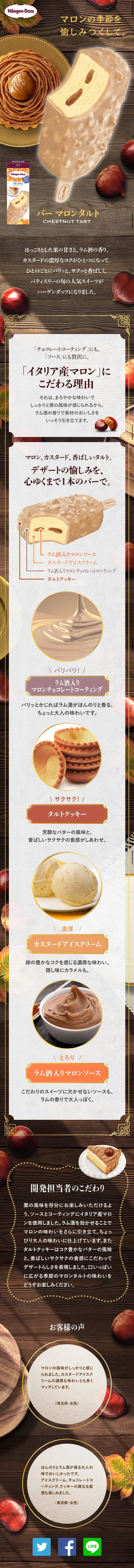 Marron Tart LP design (Sweets and Snacks / Beige tones / Refined style) Mobile version