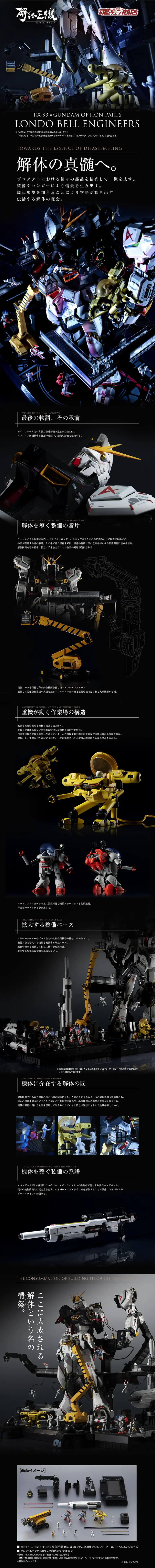 METAL STRUCTURE Kaitai Shouki RX-93ν Gundam Dedicated Option Parts Londo Bell Engineers LP design (Kids, Baby, Toys / Black-colored) PC version
