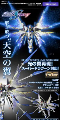 ＲＧ 1/144 ストライクフリーダムガンダム用 拡張エフェクトユニット“天空の翼”のLPデザイン（玩具・ホビー・フィギュア／ブラック系／かっこいい系）PC版