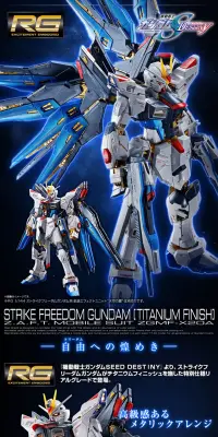 ＲＧ 1/144 ストライクフリーダムガンダム［チタニウムフィニッシュ］のLPデザイン（玩具・ホビー・フィギュア／ブラック系／かっこいい系）PC版