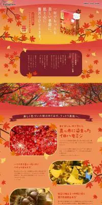 2020秋限定 プレミアムルルルン紅葉のLPデザイン（スキンケア・ボディケア・ヘアケア／オレンジ系／かわいい系）PC版