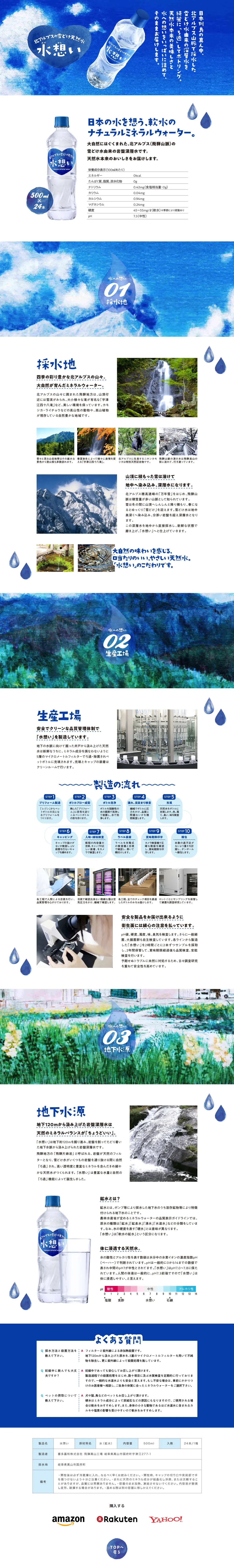 Natural Mineral Water from the Kita-Alps Hida Mountains LP design (Beverages and Alcohol / Shades of blue / Refreshing type) PC version