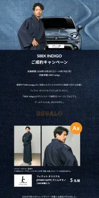 500X Indigo ご成約キャンペーンのLPデザイン（サービス・保険・金融／ブルー系／かっこいい系）PC版