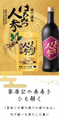 Tokugawa Jiyo Honey Ginseng LP design (Health and Beauty Foods and Supplements / Gold tones / Japanese style) Mobile version