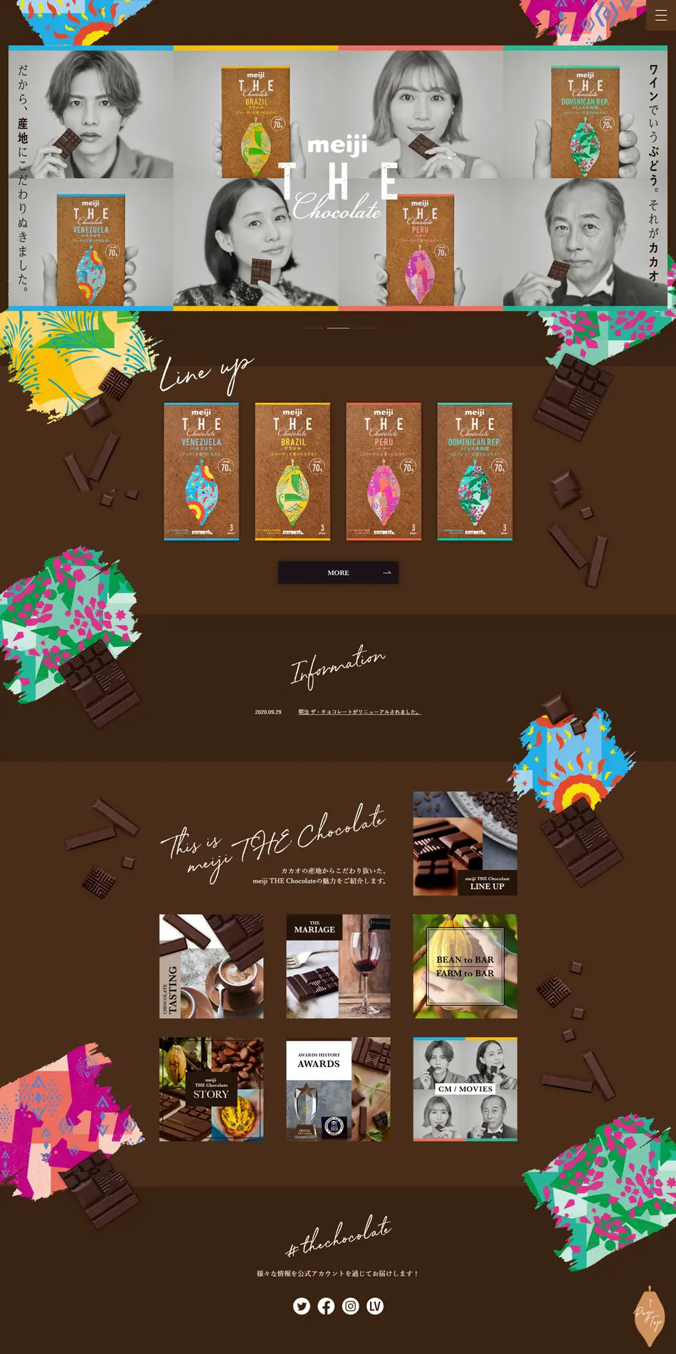 [New] Meiji The Chocolate LP design (Sweets and Snacks / Brown tones / Simple) PC version