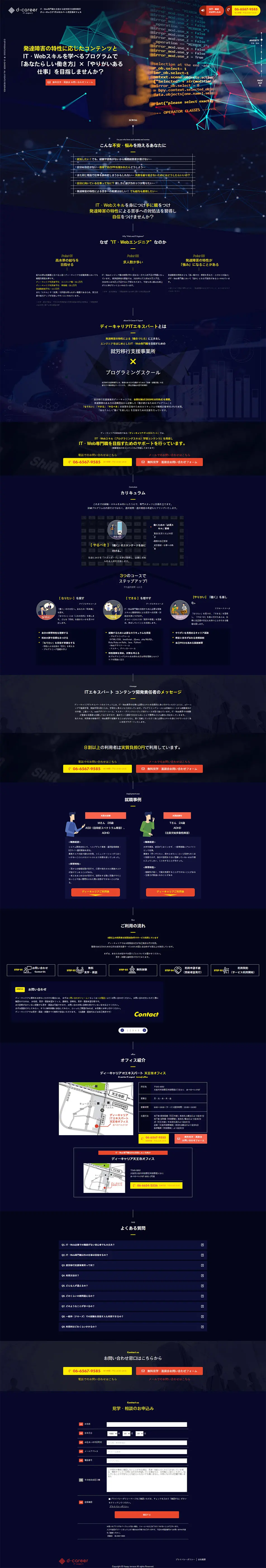 D-Career LP design (Recruitment and Hiring / Shades of blue / Cool style) PC version