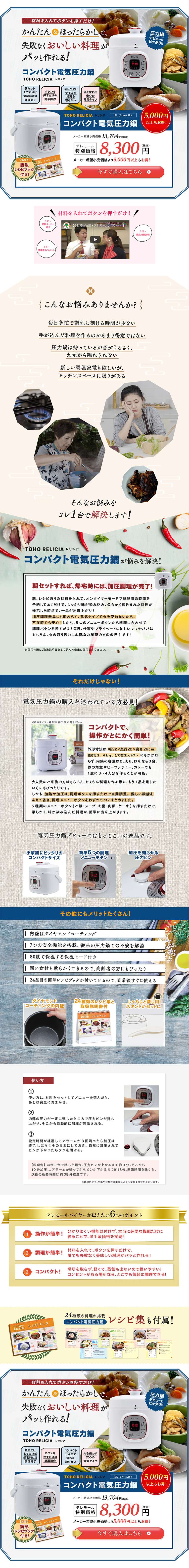 Compact Electric Pressure Cooker RELICIA LP design (pc / Shades of blue / Trust and Safety)