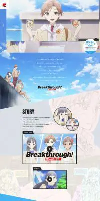 Breakthrough! 踏み出せのLPデザイン（スイーツ・スナック菓子／ブルー系／マンガ・イラスト系）PC版