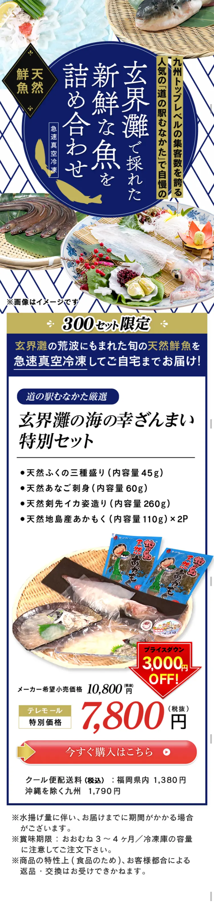 Genkai-nada Seafood Feast Special Set LP design (food / Gold tones / Japanese style) Mobile version