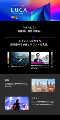 4Kチューナー内蔵液晶テレビ　LUCAのLPデザイン（家電・パソコン・通信機器／ブラック系／シンプル系）PC版