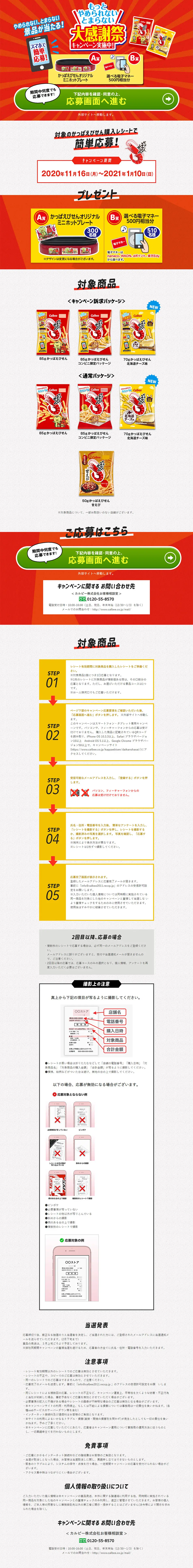 Irresistible Grand Appreciation Festival Campaign LP design (Sweets and Snacks / Red tones / Flashy style) PC version