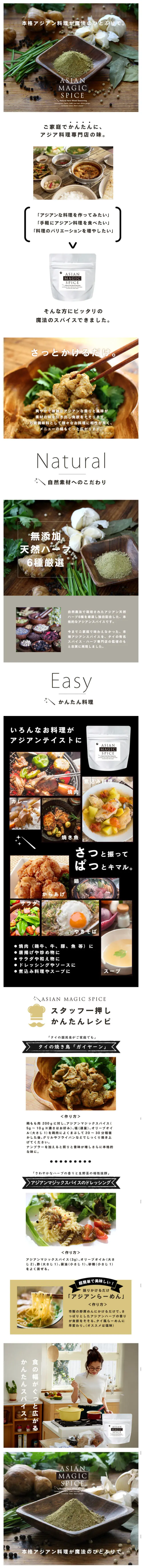 Asian Magic Spice LP design (food / Brown tones / Simple) Mobile version