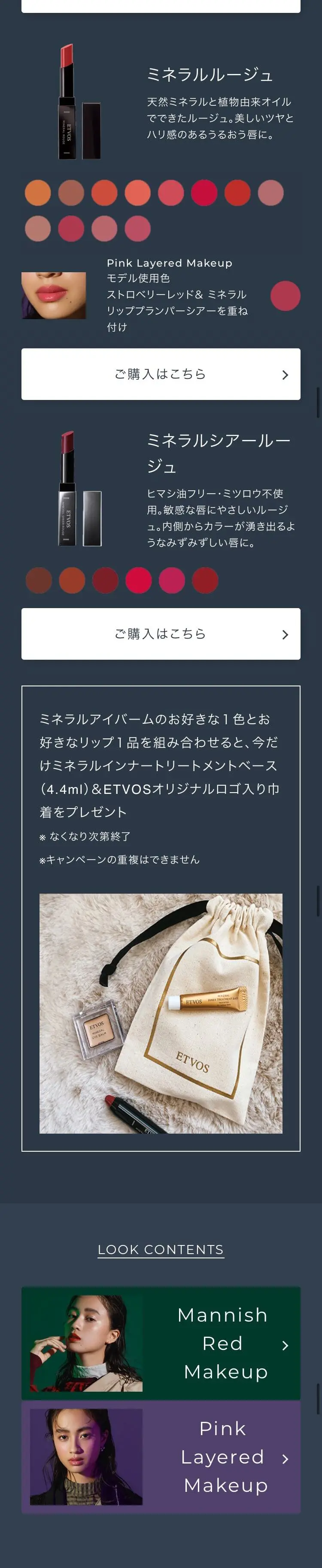 2020 Holiday Set LP design (Cosmetics, makeup, and contact lenses / Gold tones / Simple) Mobile version