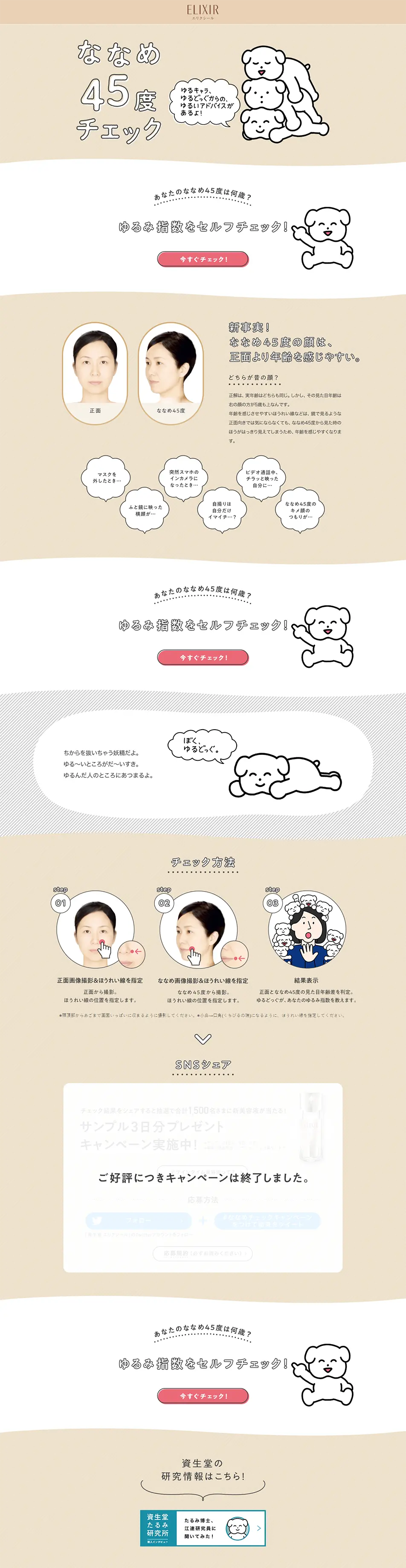 45-degree angle check Elixir LP design (Internet service / Beige tones / Manga) PC version