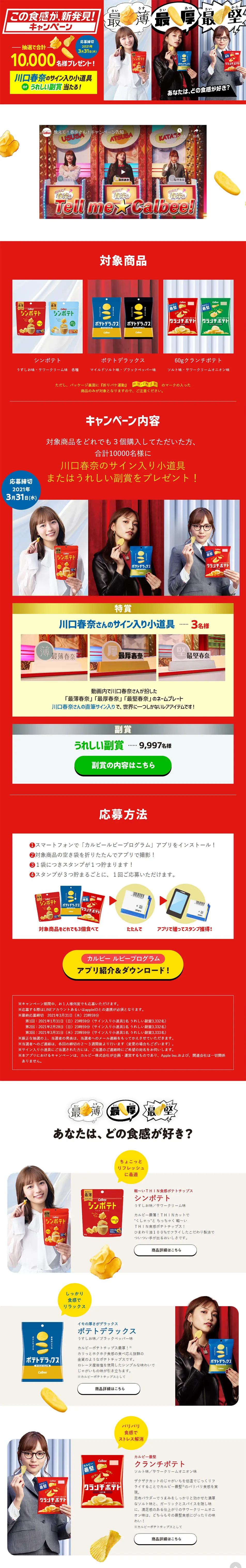 Discover a New Texture! Campaign LP design (Sweets and Snacks / Red tones / Strong) PC version