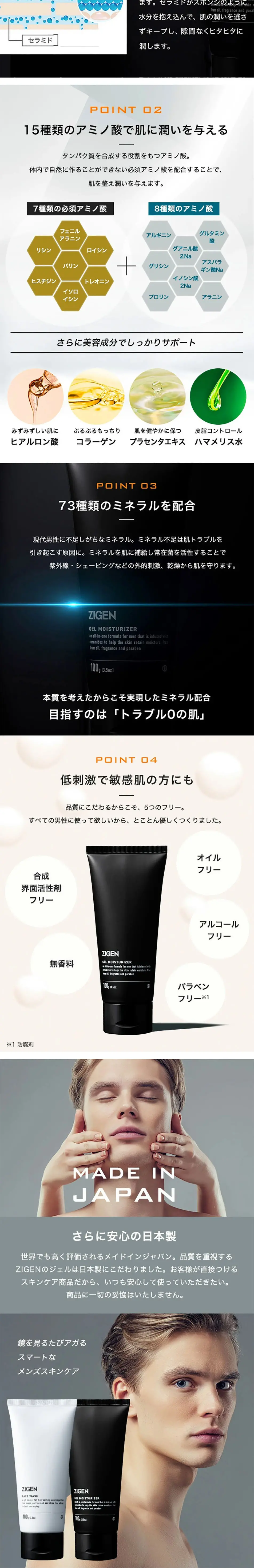 高機能洗顔×オールインワン メンズ「時短」スキンケアセットのLPデザイン（美容・スキンケア・香水／ブラック系／かっこいい系）PC版
