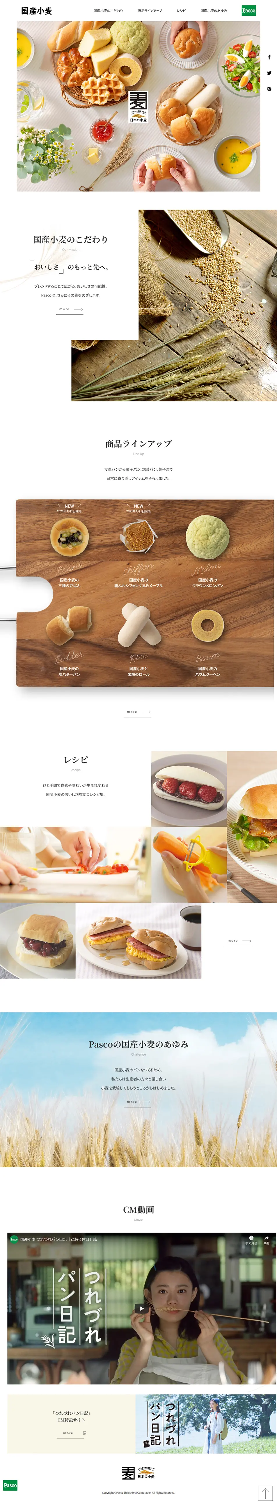 Domestic wheat LP design (food / Beige tones / Simple) PC version